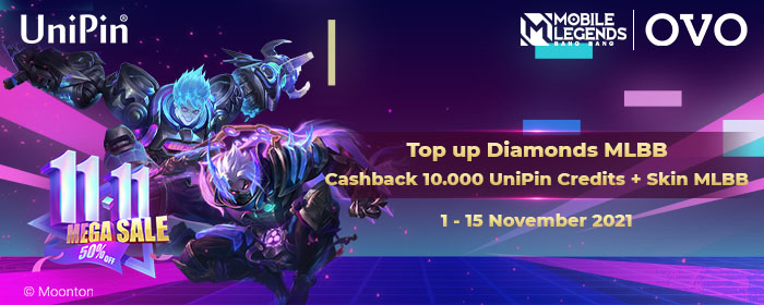 PROMO - Dapatkan Skin Eksklusif MLBB dan Cashback 10.000 UniPin Credits!